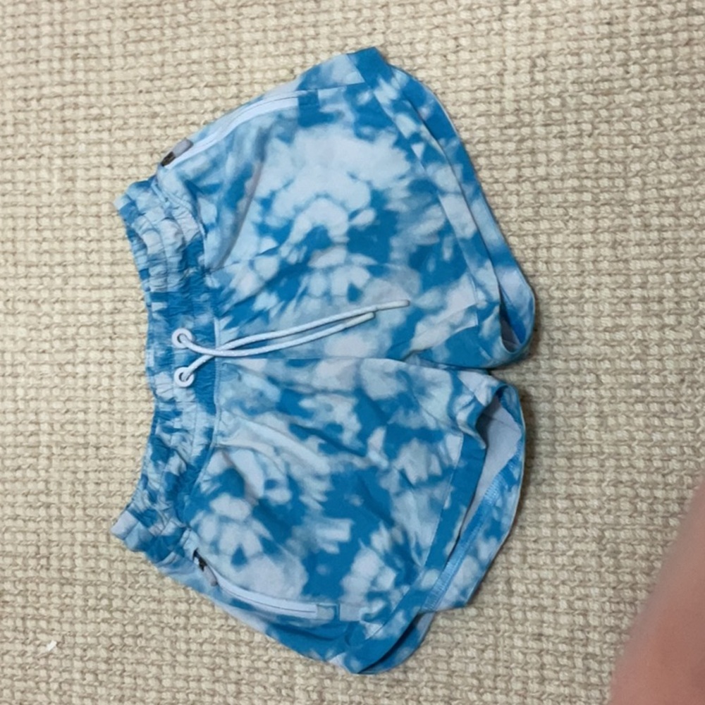 Blue Tie-Dye Athletic Shorts